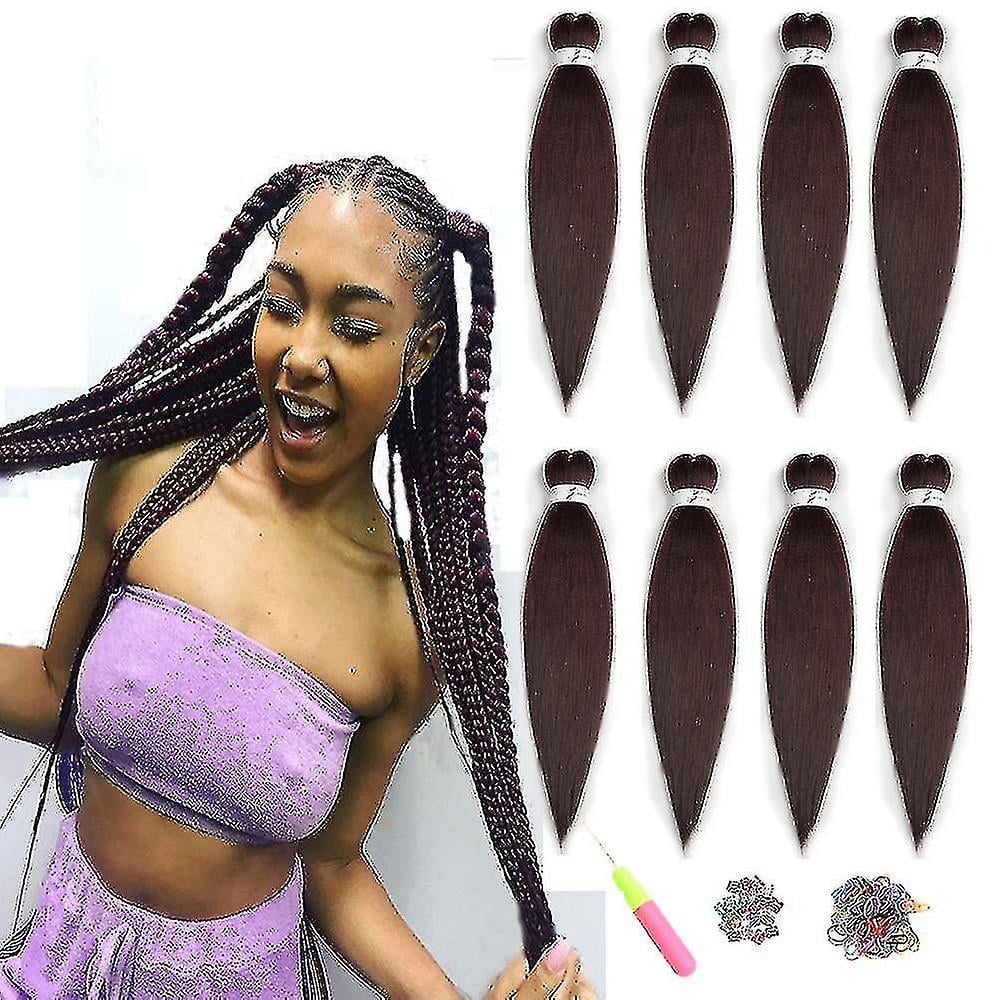24 Inch Ombre Synthetic Hair Braids Pre Stretched Jumbo Braiding Hair  Extensions | eBay